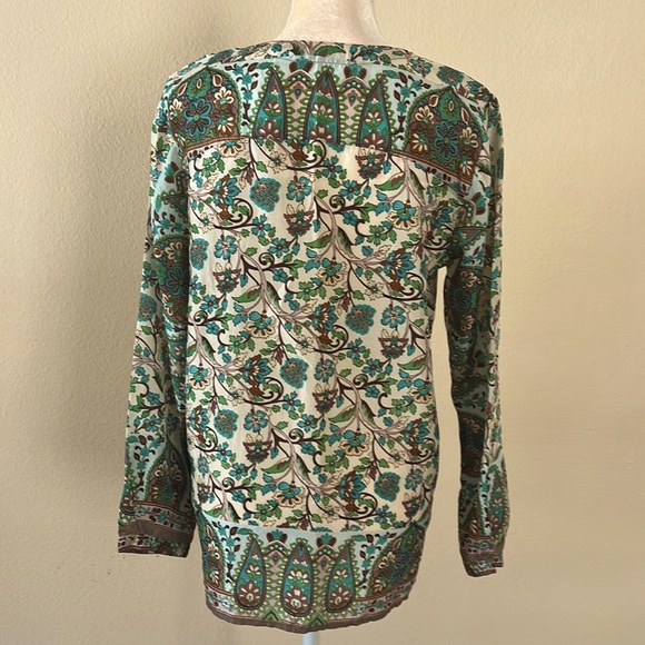 Johnny Was silk button down blouse, sz S - Picture 4 of 6
